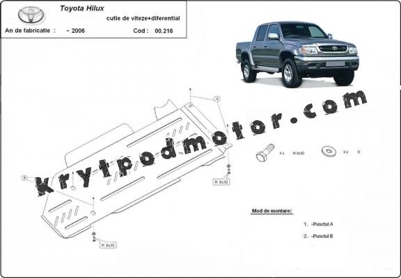 Kryt pod převodovka a diferenciál Toyota Hilux