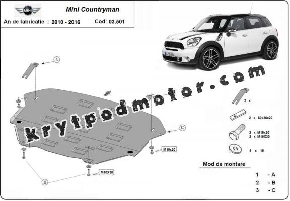 Kryt pod motor Mini Countryman R60