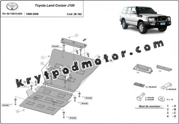 Kryt pod motor Toyota Land Cruiser J100