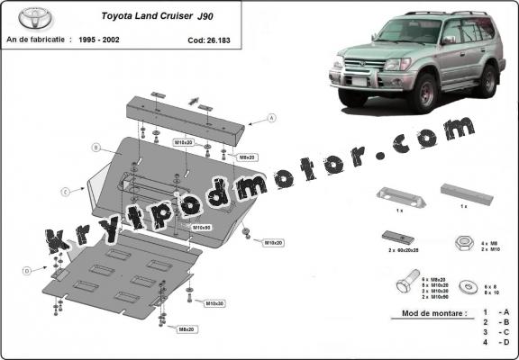 Kryt pod motor Toyota Land Cruiser J90