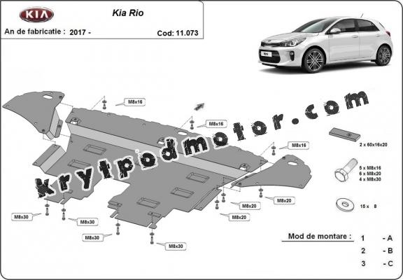 Kryt pod motor Kia Rio 4