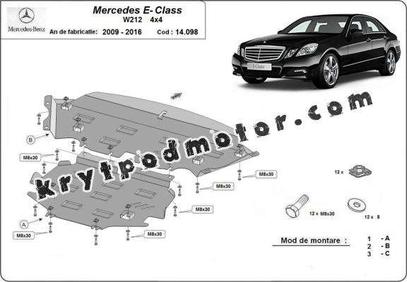 Kryt pod motor Mercedes E-Classe W212 - 4x4