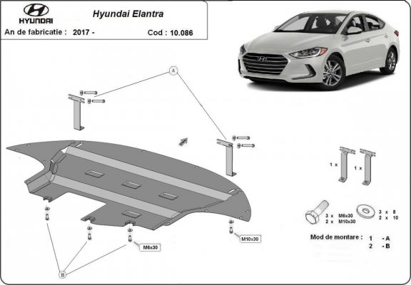 Kryt pod motor  Hyundai Elantra