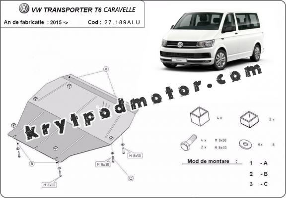 Kryt pod motor hliník Volkswagen Transporter T6 Caravelle