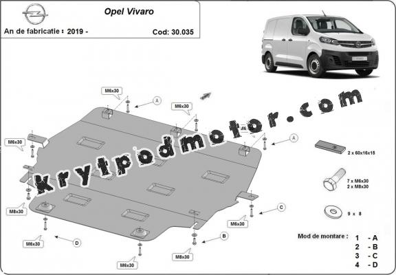 Kryt pod motor Opel Vivaro C 