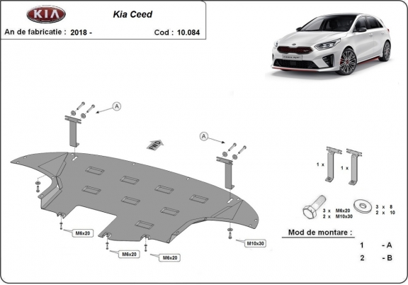 Kryt pod motor Kia Ceed 
