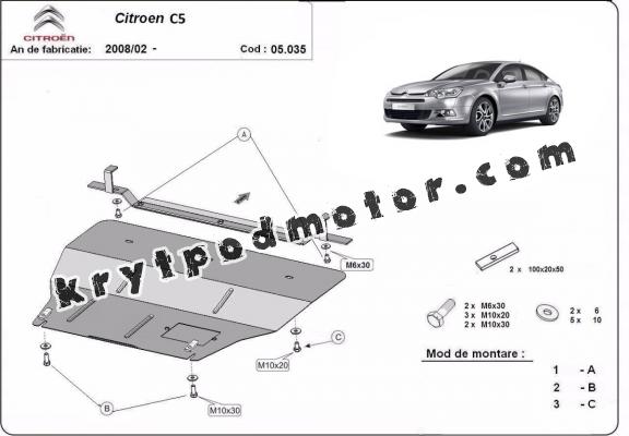 Kryt pod motor citroen C5