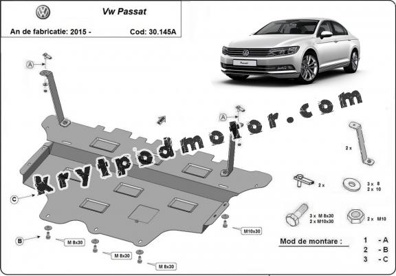 Kryt pod motor VW Passat B8 -  automatická převodovka