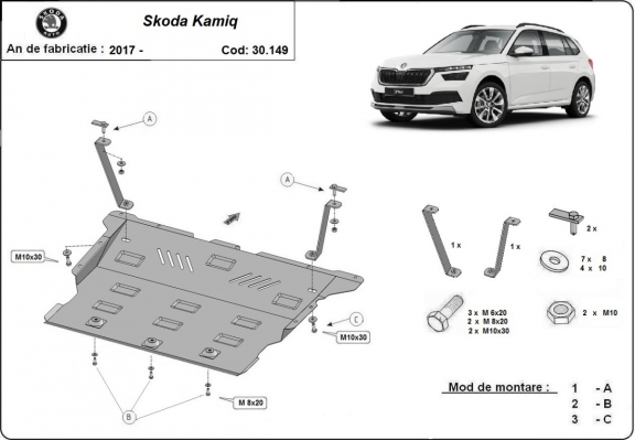 Kryt pod motor Skoda Kamiq