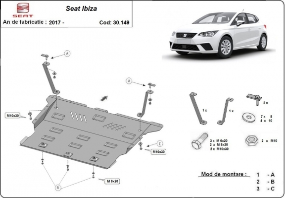 Kryt pod motor Seat Ibiza