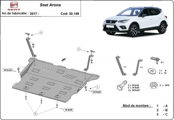 Kryt pod motor Seat Arona