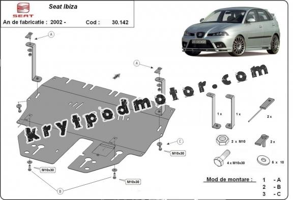 Kryt pod motor Seat Ibiza Benzín