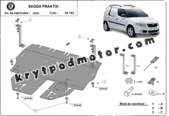 Kryt pod motor Skoda Praktik