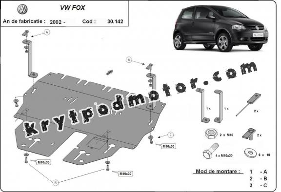 Kryt pod motor VW Fox