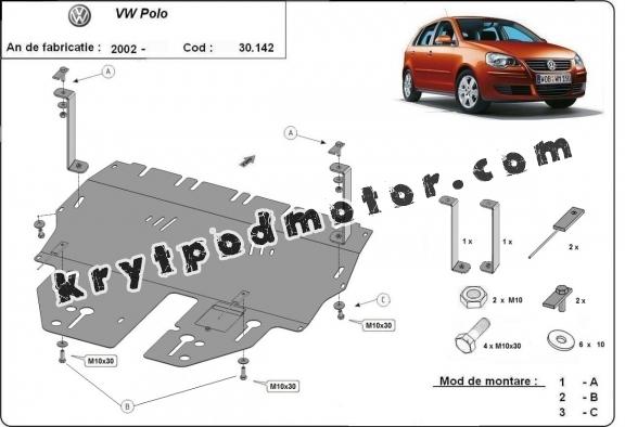 Kryt pod motor VW Polo benzín