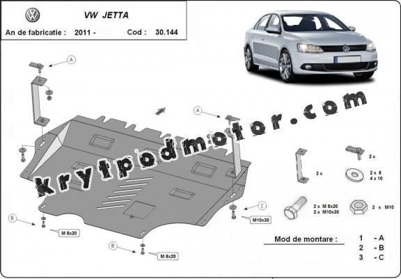 Kryt pod motor Volkswagen VW Jetta