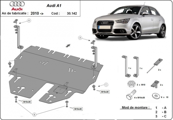 Kryt pod motor Audi A1