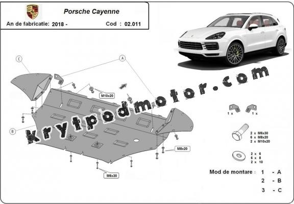 Kryt pod motor Porsche Cayenne