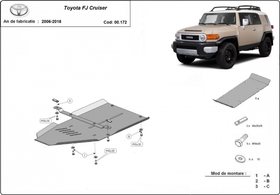 Kryt pod převodovka Toyota Fj Cruiser
