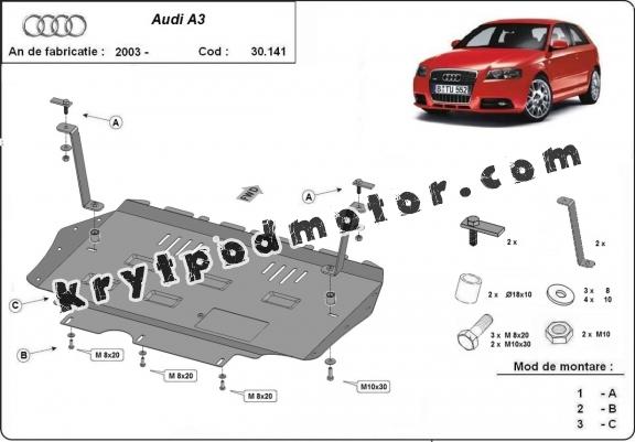 Kryt pod motor Audi A3