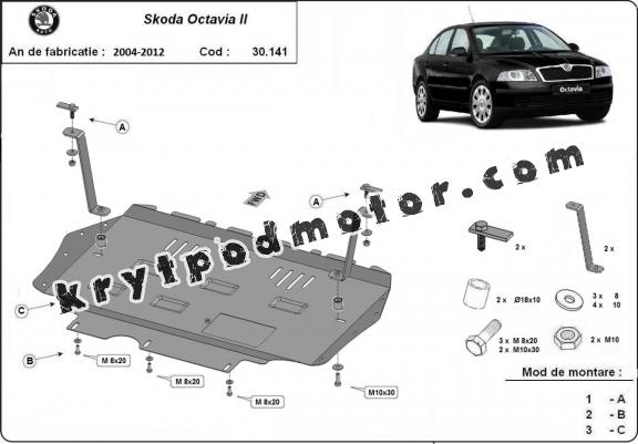 Kryt pod motor Skoda Octavia 2