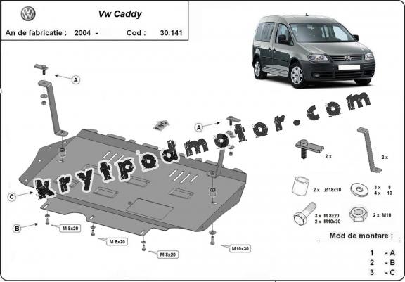 Kryt pod motor VW Caddy