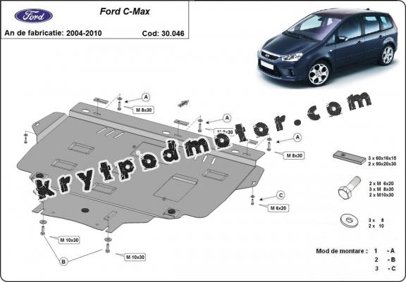 Kryt pod motor Ford C - Max