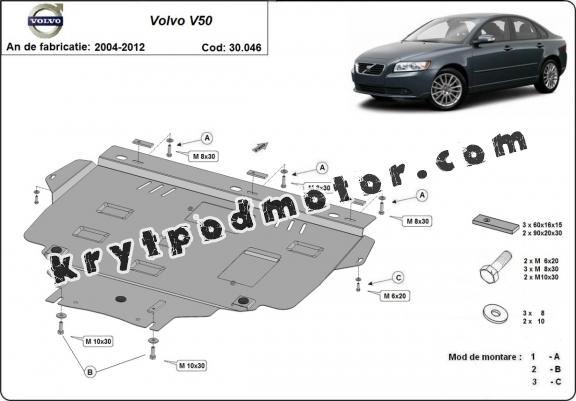 Kryt pod motor Volvo V50