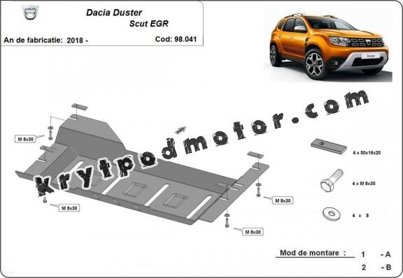 Kryt pod EGR, system STOP&GO Dacia Duster