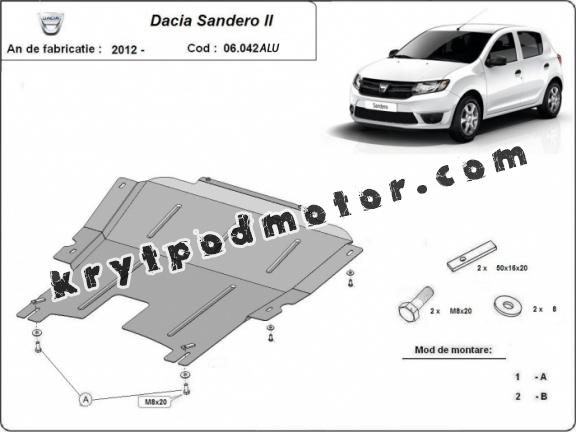 Kryt pod motor hliník DACIA  SANDERO 2