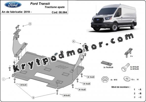 Kryt pod motor Ford Transit - RWD