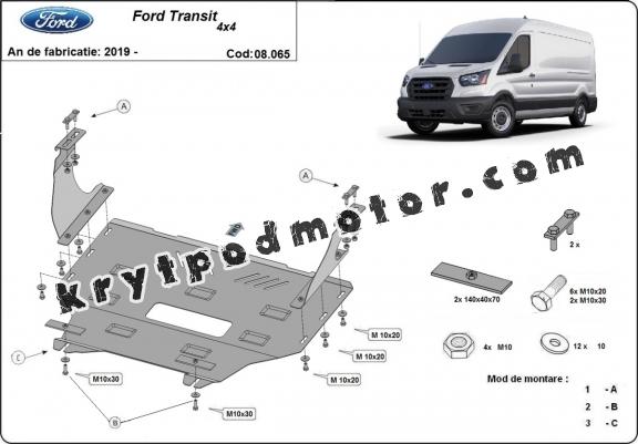 Kryt pod motor Ford Transit - 4x4