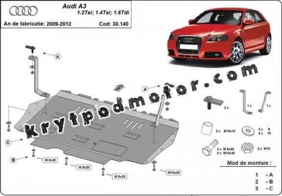 Kryt pod motor Audi A3