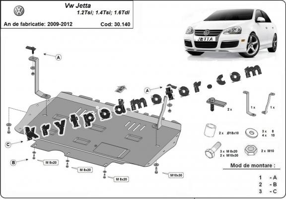 Kryt pod motor VW Jetta