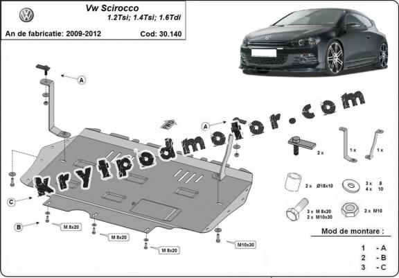 Kryt pod motor Volkswagen Scirocco