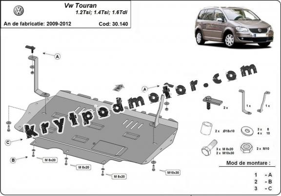 Kryt pod motor Volkswagen Touran