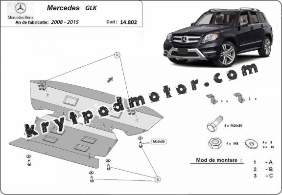 Kryt pod motor  Mercedes GLK X204