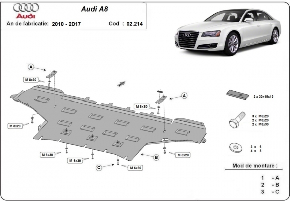 Kryt pod motor Audi A8