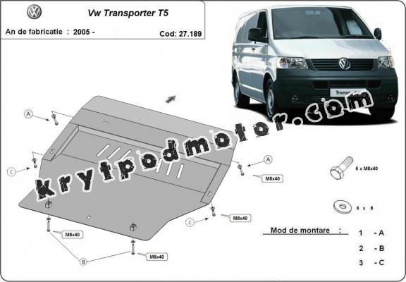 Kryt pod motor Volkswagen Transporter T5