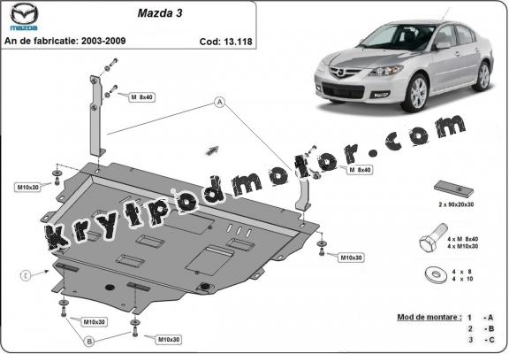 Kryt pod motor Mazda 3