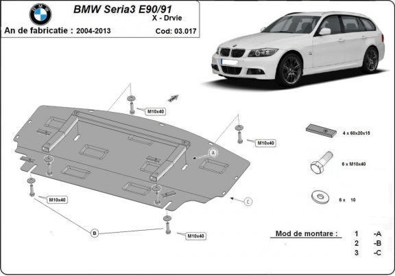 Kryt pod chladič BMW seria 3 - E90