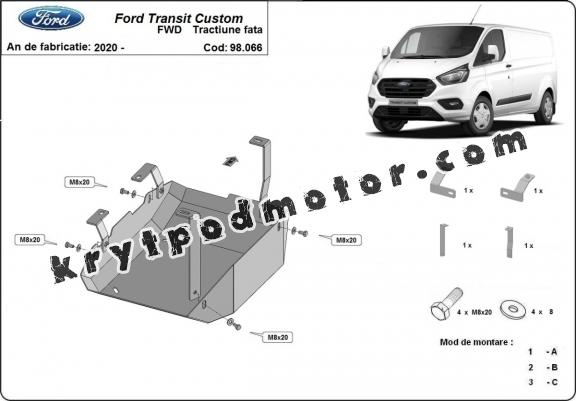 Kryt pod AdBlue Ford Transit Custom