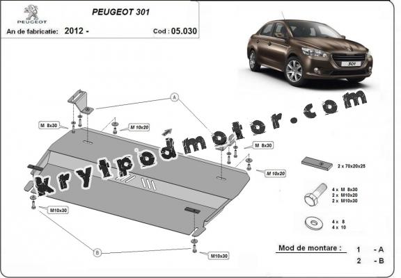 Kryt pod motor Peugeot 301