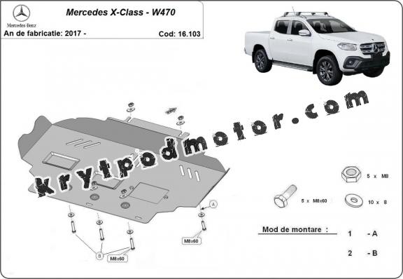 Kryt pod motor Mercedes X-Class W470