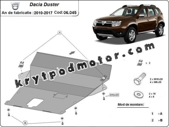 Kryt pod motor Dacia Duster - 2,5 mm