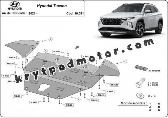 Hyundai Tucson Kryt Pod Motor