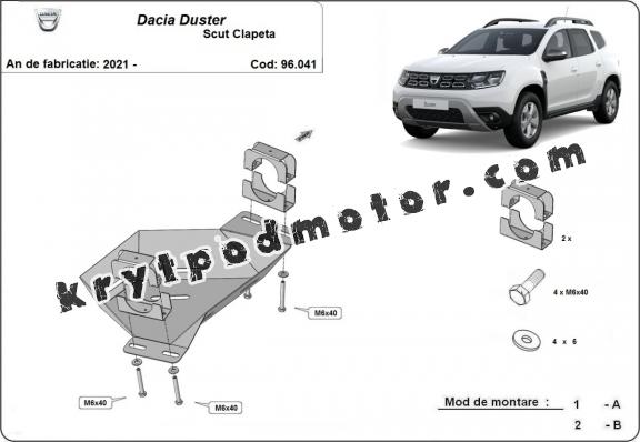 Kryt pod EGR ventil Dacia Duster