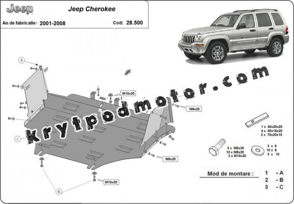 Kryt pod motor Jeep Cherokee - KJ