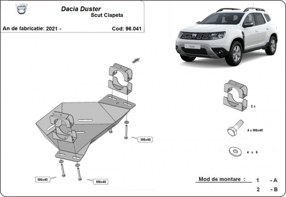 Kryt pod EGR ventil Dacia Duster