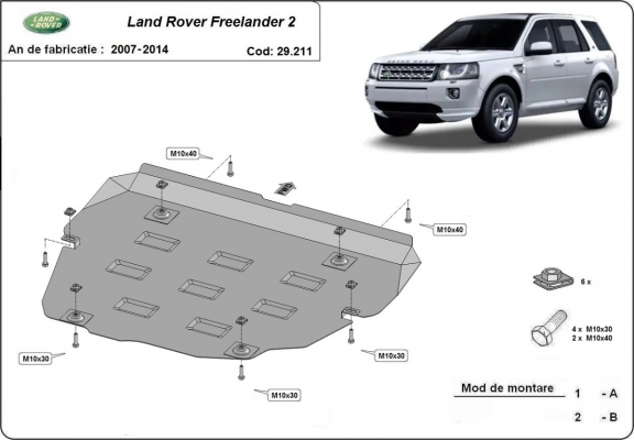 Kryt pod motor Land Rover Freelander 2